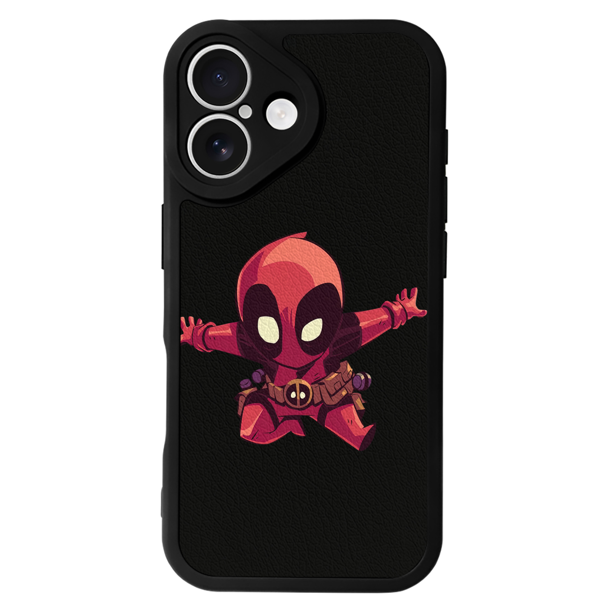 （画像用） Deadpool デッドプール 【iPhone 16シリーズ対応】シリコンスマホケース（レザー調） 材質：シリコン